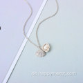 925 Sterling Silber Roségold Shell Perlenkette